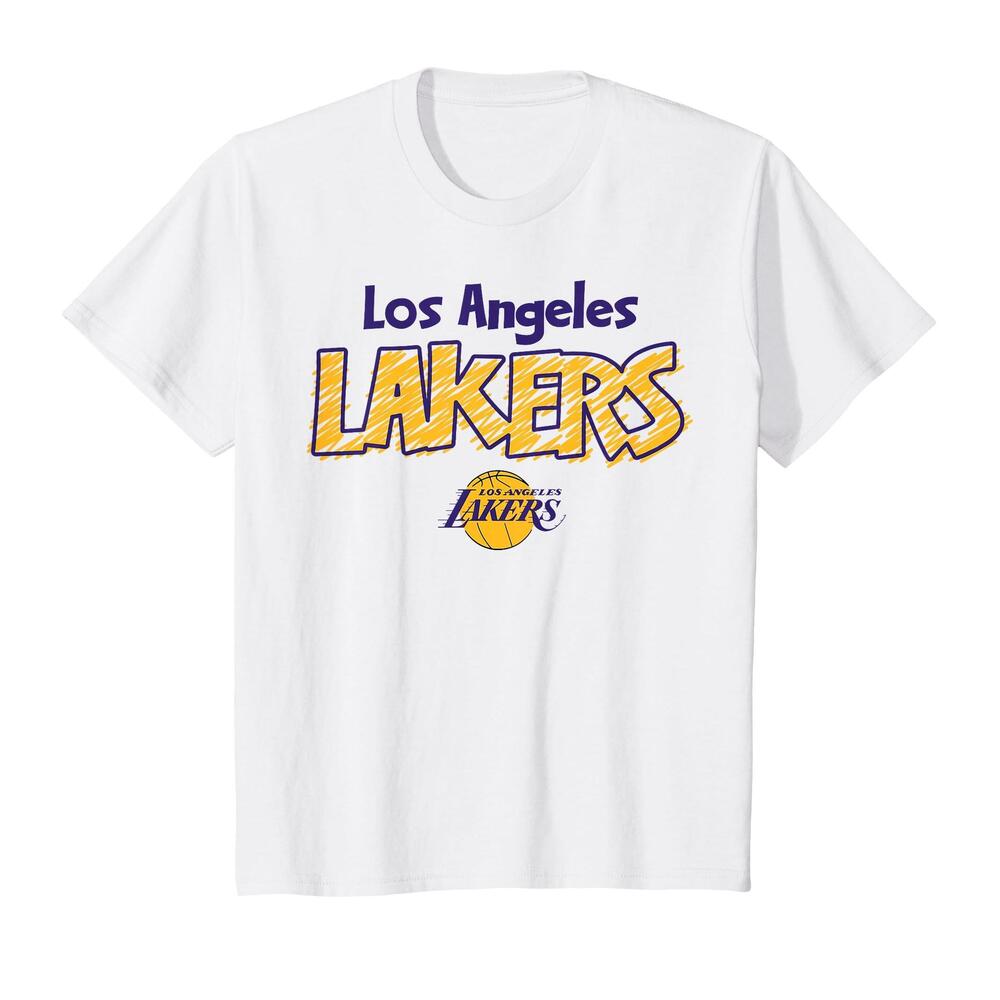 Kids Nba - Los Angeles Lakers Team Scribble Youth T-Shirt